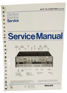 Philips Service Manual Reparaturanleitung Schaltpläne Hifi TA 22AH799 - Bild 1 von 2