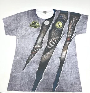 Jurassic Park Claw Strike T-Shirt Herren XL Velociraptor Dye Sub USA Neu All Over - Bild 1 von 9