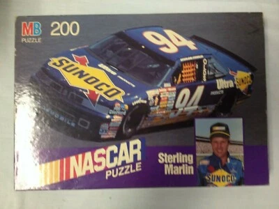 Milton Bradley 200 Piece Puzzle Sterling Marlin NASCAR Sunoco Car #94 NISP - Image 1 of 3