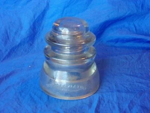 WHITALL TATUM Smoked Glass No. 1 Railroad/ Telephone Insulator 44-45 - Picture 1 of 4