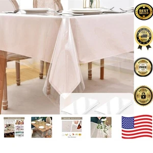 Stylish Stain-Resistant PVC Table Protector 60x84 Inch - Protective Cover Set - Picture 1 of 9