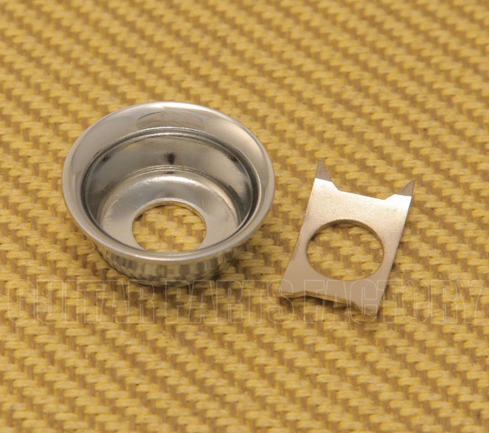 AP-0275-010 Placa de Macaco "Copo" Cromada embutida para Fender Telecaster/Tele - Imagem 1 de 1
