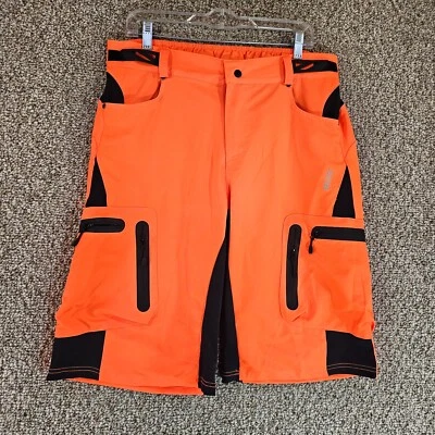 Pantalones Cortos de Ciclismo Arsuxeo Para Hombre XL (cintura 34) Neón Seguridad Naranja Foto 1 de 4
