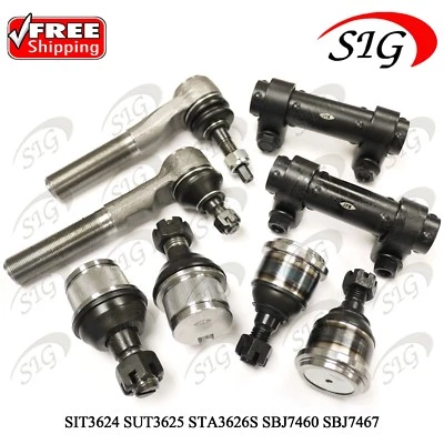 For 2003 - 2008 Dodge Ram 2500 4WD Front Upper Lower Ball Joint Tie Rod 8PC Kit - Image 1 of 4