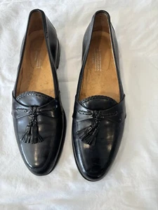 Johnston & Murphy schwarze Leder-Halbschuhe mit Quasten. Sehr guter gebrauchter Zustand. 13N - Bild 1 von 8