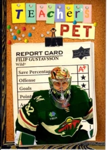 2023-24 UD Series 1 filip Gustavsson Teachers Pet Card # TP-6 - Picture 1 of 2