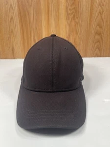 Athletic Works Hat Adults Size S/M Blank Black Polyester Fitted Cap Stretch - Picture 1 of 10