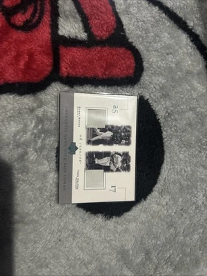 2001 Upper Deck Reserve Game-Used Base Combos Barry Bonds Todd Helton #B-BH HOF - Image 1 of 2