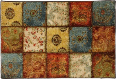 Free Flow Artifact Panel Patchwork Accent Area Rug, 1'8"x2'10", Multi - Изображение 1 из 4