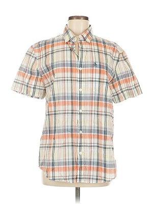 Camisa Feminina An Original Penguin by Munsingwear Laranja Manga Curta Botões M - Imagem 1 de 4