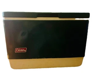 VTG 1982 Green Metal Coleman Cooler With Plastic Lid, Base & Handles 13x18x11” - Picture 1 of 23
