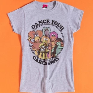 Official Women's Fraggle Rock Dance Your Cares Away Fitted T-Shirt : XS - Picture 1 of 3