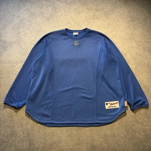 New York Mets Pullover Mens 2XL Majestic Therma Base MLB Authentic Blue - Picture 1 of 21