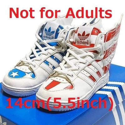 Baby Size Adidas x Jeremy Scott Wings USA Flag Stars V24620 US7K(Not7) w/Box New - Photo 1/4