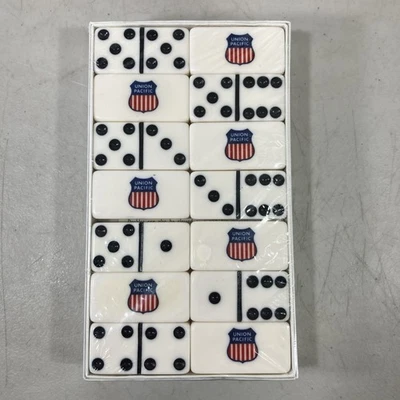 Puremco Professional Extra Thick Marblelike Dominoes, Union Pacific, Made In USA - Image 1 of 4