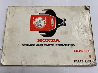 Genuine Honda CB125T Service and Parts Promotion List Manual Book No1 1339901 - Image 1 of 4