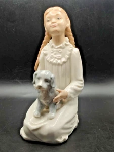 NAO by Lladro Figur - 18 cm Mädchen mit Welpe - Handarbeit in Spanien, top - Bild 1 von 9