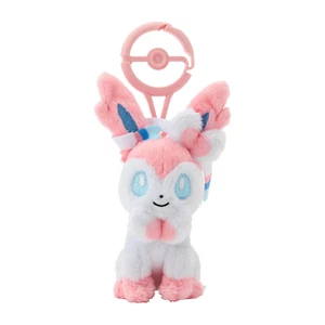 Pokemon Center Sylveon Plush Mascot Keychain with Carabiner Japan New - Picture 1 of 4