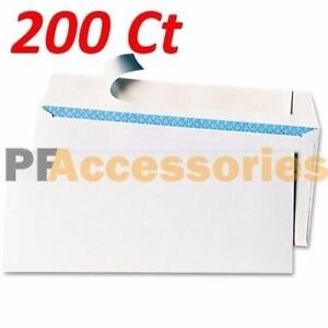 200 Ct #6-3/4 Regular Self-Seal Security White Letter Mailing Shipping Envelopes