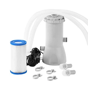 Filter Pump Above Ground Pools Kit 1000 GPH 6000 Gallon Pool 110V 80W 1.25" Hose - Picture 1 of 8