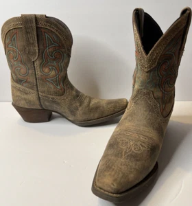 Durango Womens Driftwood Western Booties Snip Toe Brown 9 M DRD0358 Cowboy Boots - Picture 1 of 11