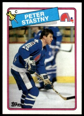 1988-89 Topps Hockey Card Peter Stastny Quebec Nordiques #22 - Image 1 of 2