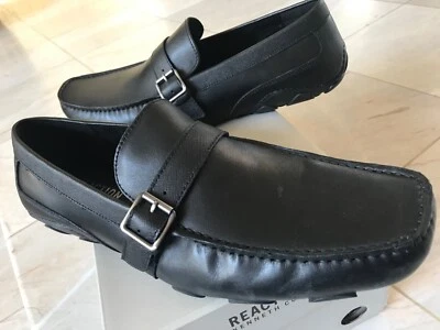 "NUEVO con CAJA" Kenneth Cole Reaction Mocasines Sin Cordones Cuero Negro Zapatos Para Hombre 12  Foto 1 de 4