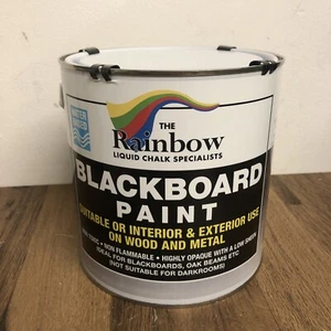 NEW TIN RAINBOW CHALK CHALKBOARD BLACKBOARD PAINT 2.5L 2.5 LITRE BLACK - Picture 1 of 3