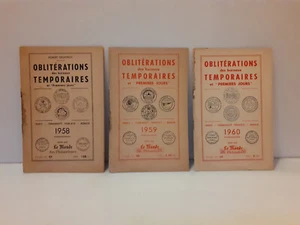 Lot x 3 - Sammlungen temporäre und Ersttagsstempel - 1958/1959/1960 - Bild 1 von 10