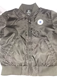 Vintage Converse Bomberjacke Satin Logo auf der Rückseite schwarz Jugend Gr. 6 Reißverschluss 5-6 Jahre - Bild 1 von 10