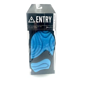 ENTRY High Performance Ski Sock Black/Blue 70% Merino Blend Size M-L - Picture 1 of 6