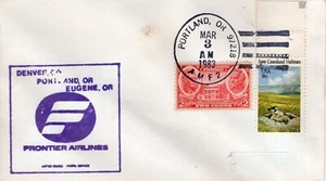 Frontier Airlines AMF2 - PORTLAND, OR 1983 FDC17726 - Bild 1 von 2