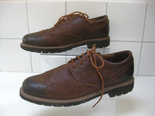 SCARPE CLARKS UOMO 8 G BROGUES lacci DERBY OXFORD pelle rilassata invecchiata