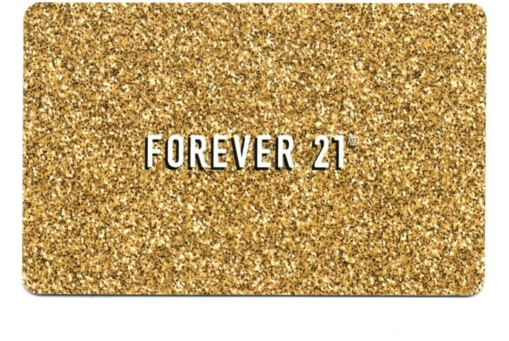 Tarjeta de regalo Forever 21 Gold Speck coleccionable sin valor de $ Foto 1 de 1