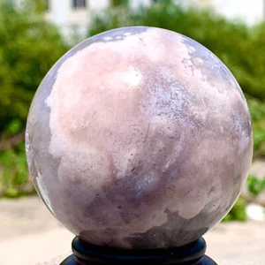 Bola de ágata flor de cerezo rosa natural de 1 lb bola de cristal de cuarzo para curación - Imagen 1 de 16