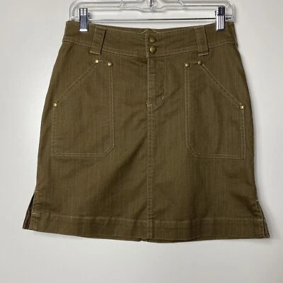 kuhl adventure Mujer Verde Oliva Denim Falda Talla 2  Foto 1 de 4