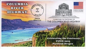 23-180, 2023, PIPEX, Event Cover, Pictorial Postmark, Columbia River Highway, Po - Picture 1 of 1