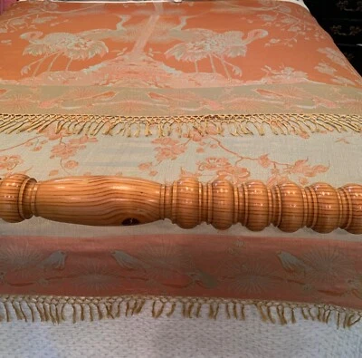 SILK HAND WOVEN JAMAWARS SILK FABRIC THROW TREE OF LIFE  144 X 88 - Image 1 of 4