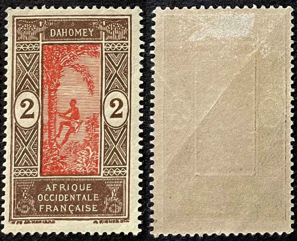 Dahomey 1913 2c Oil Palm Tree Sc-43 Brown-Red MLH OG #Br16 - US Seller - Image 1 of 1