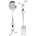  2 Pcs Stainless Steel Rabbit Tableware Toddler Infant Spoons