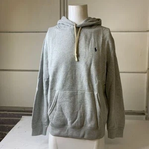 POLO RALPH LAUREN The RL Felpa con cappuccio in pile da uomo taglia large grigio erica - Foto 1 di 6