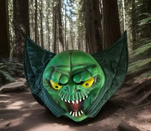 Vintage Rubies Costume Green Fang Monster Collar Latex Adult Halloween Mask - Picture 1 of 12