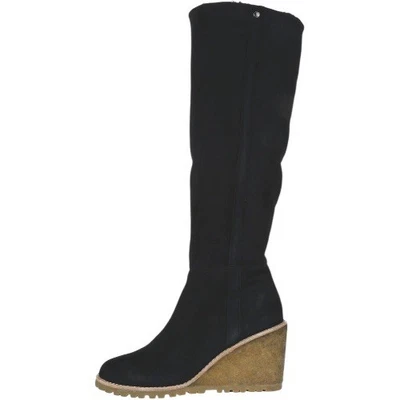 Botas de cuña para mujer COACH Keely 228780 negras genuinas forradas de piel de oveja talla 7,5 B Foto 1 de 4