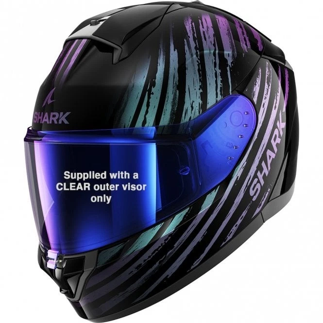 Shark (Full Face) Helmet - Ridill 2 Assya (Black/Purple/Green) - Image 1 of 4