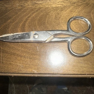 Klein Tools 2100-7 Electrician's Scissors, Nickel Plated  - Image 1 of 4