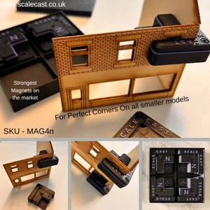 Magnetische Eckklemmen (MINI) - 4 Sets - für Modellbau MAG4n - Bild 1 von 4