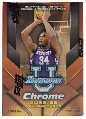 2022-23 Bowman University Chrome Basketball Blaster Box - Chase Wemby & Clark! - Image 1 of 4
