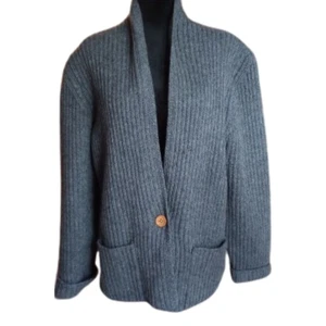 L.L. Bean Women's Size XLarge 100% Pure Shetland Wool Cardigan-Vintage - Picture 1 of 6
