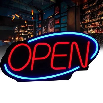 LED Open Sign Neon Light Bright for Restaurant Bar Pub Outside Wall Decor PVC - Image 1 of 4