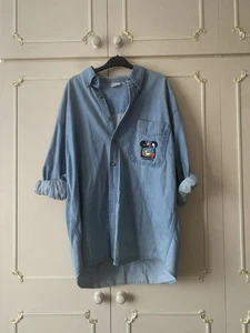 Disney denim shirt medium size oversized blue Button Up - Picture 1 of 3